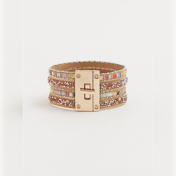 MULTICOLORED STONE CUFF - Picture 9 of 9